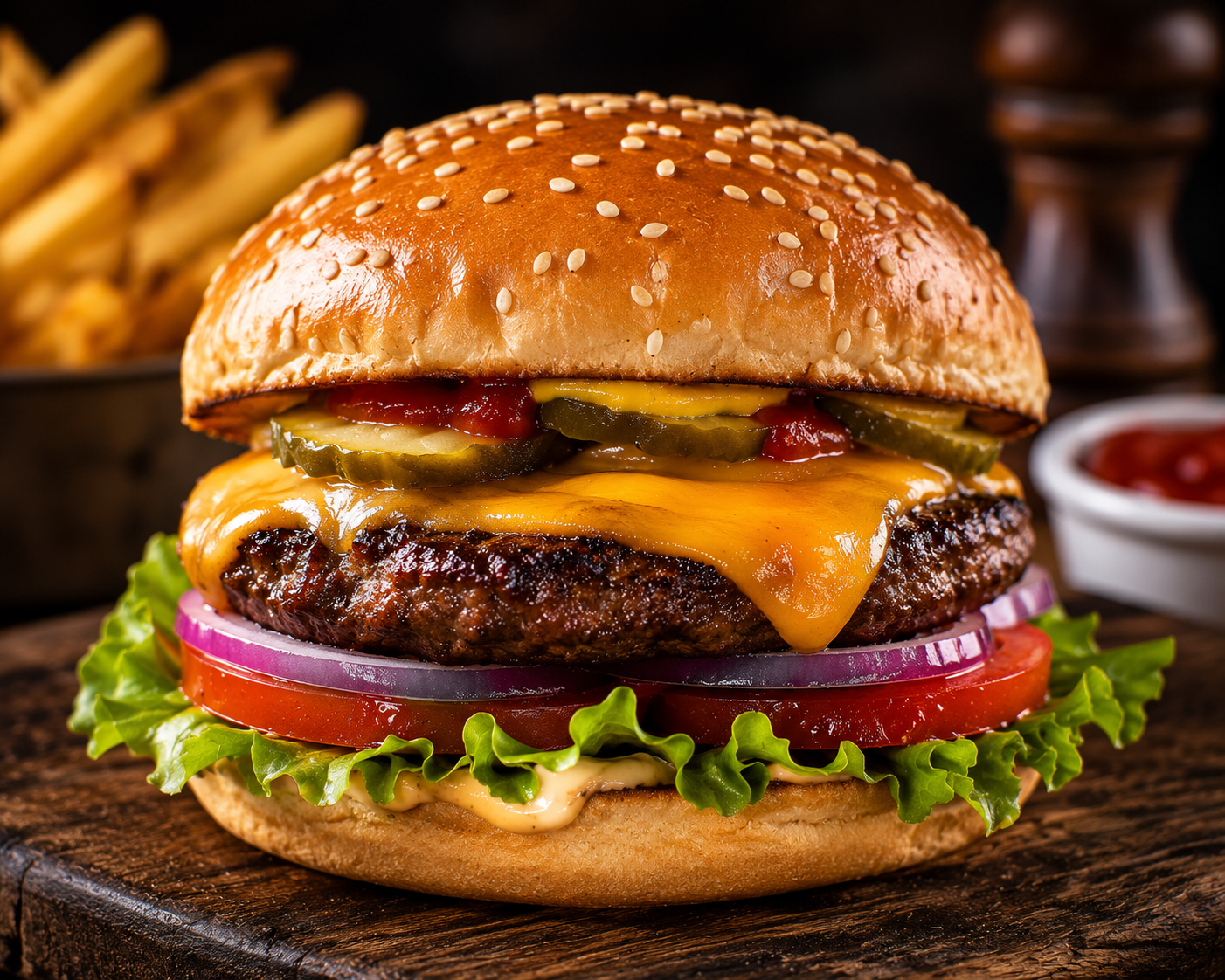 Saftige burger i Hellerup